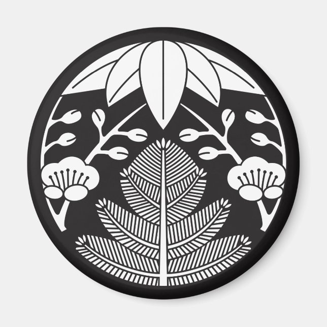 Imã Pinheiro,folhas de bambu,ume (Frente)