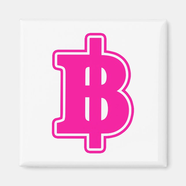 Imã PINK BAHT SGN ฿ Moeda Moeda Tailandesa ฿ (Frente)
