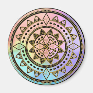 Imã Pink-Blue-Aqua-Purple Mandala