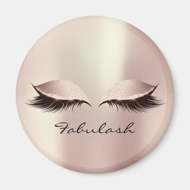 Imã Pink Blush Girly Makeup Lashes Nome Blush (Frente)