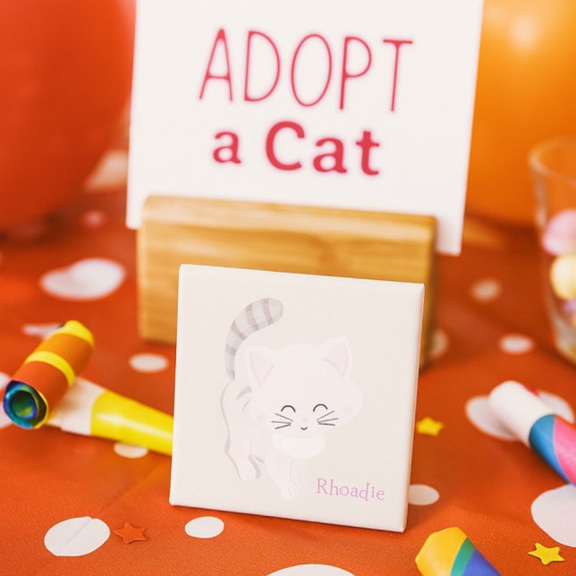 Imã Pink e Cinza de Gato de Gatinho Borrão (Criador carregado)