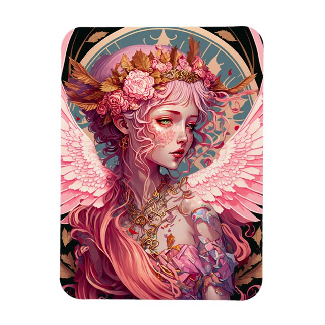 Ímã Pink Fairy Angel Fantasy Art (Vertical)