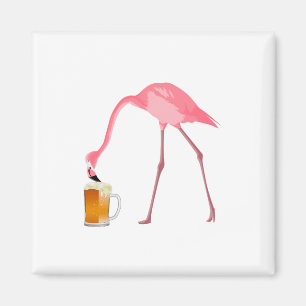 Imã Pink Flamingo Beer Lover
