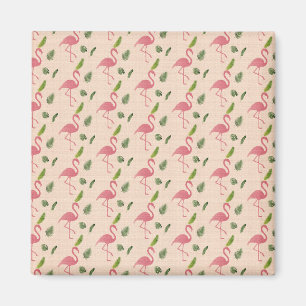 Imã Pink Flamingo Pattern