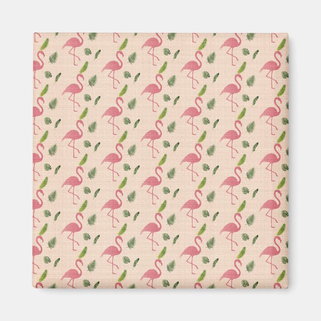 Imã Pink Flamingo Pattern (Frente)