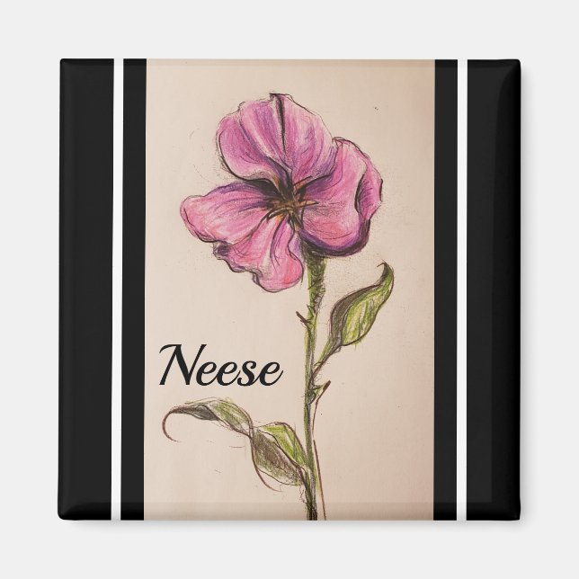 IMÃ PINK FLORAL (Frente)