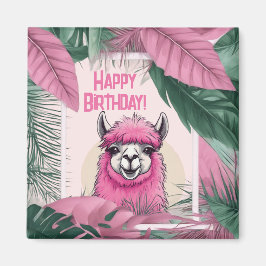 Imã Pink Happy Smiling Lama