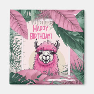 Imã Pink Happy Smiling Lama
