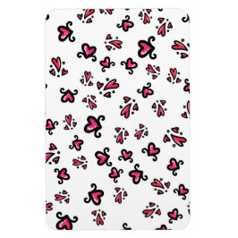 Ímã Pink Hearts Pattern – Cute Doodle Design