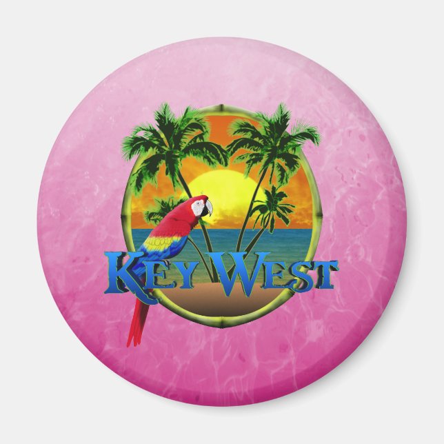 Imã Pink Key West Sunset (Frente)