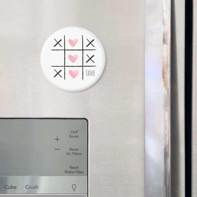 Imã Pink Love Hearts Tic Tac Toe (In Situ (Fridge))
