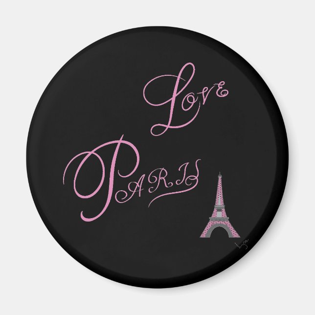 Imã Pink-Love-Paris-Eiffel-Tower-Unique (Frente)