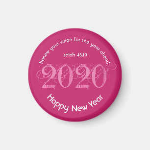 Imã PINK Na moda DA RENOVAÇÃO DO feliz ano novo VISI