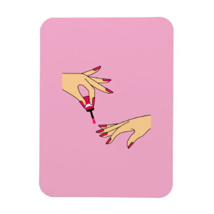 Ímã Pink Nails Manicure Art - Girly Beauty