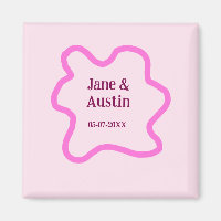 Pink pastel retrorando borda do casamento data do