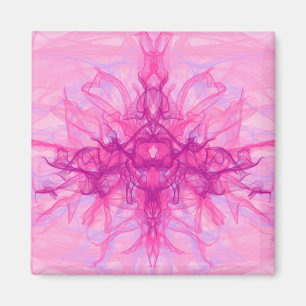 Imã PINK SMOKE - Arte Fractal Moderna e abstrato -