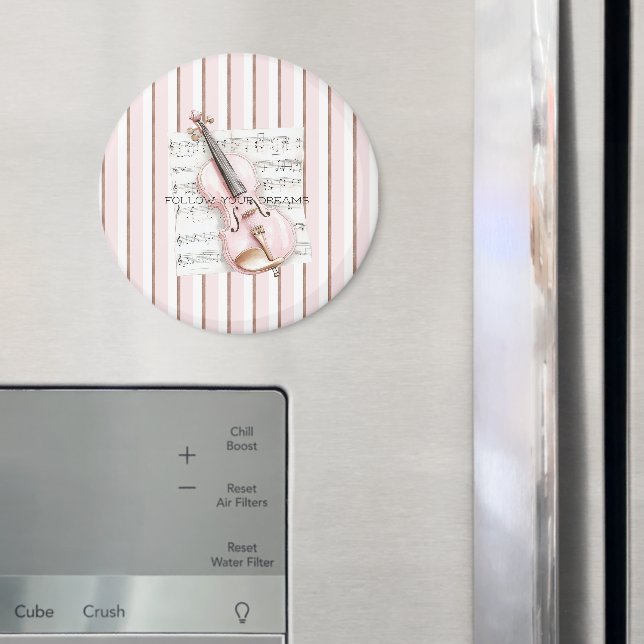 Imã Pink Violin Music Sheet (In Situ (Fridge))