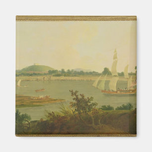 Imã Pinnace que navega abaixo do Ganges após o forte