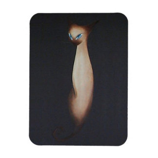 Ímã Pintar Óleo Impressionante Gato Siamês