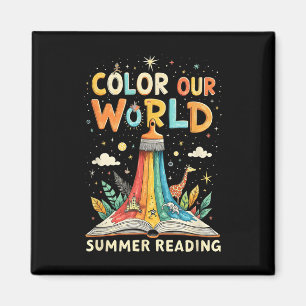 Imã Pinte nosso mundo Arte do livro de leitura de verã