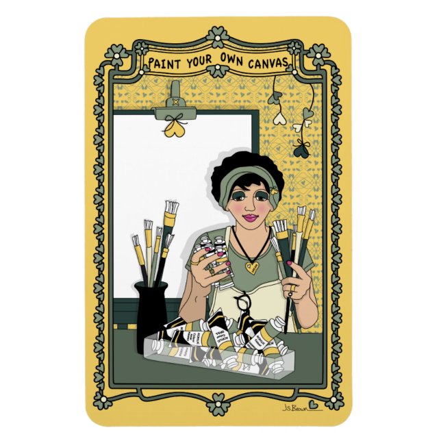 Ímã Pinte seu próprio refrigerador Canvas_C_4x6 (Vertical)