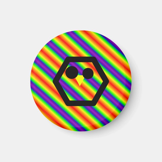 Imã Pintinho arco-íris (Frente)