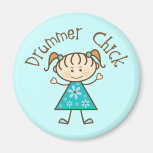 Imã Pintinho de Drummer para Garota Escopa