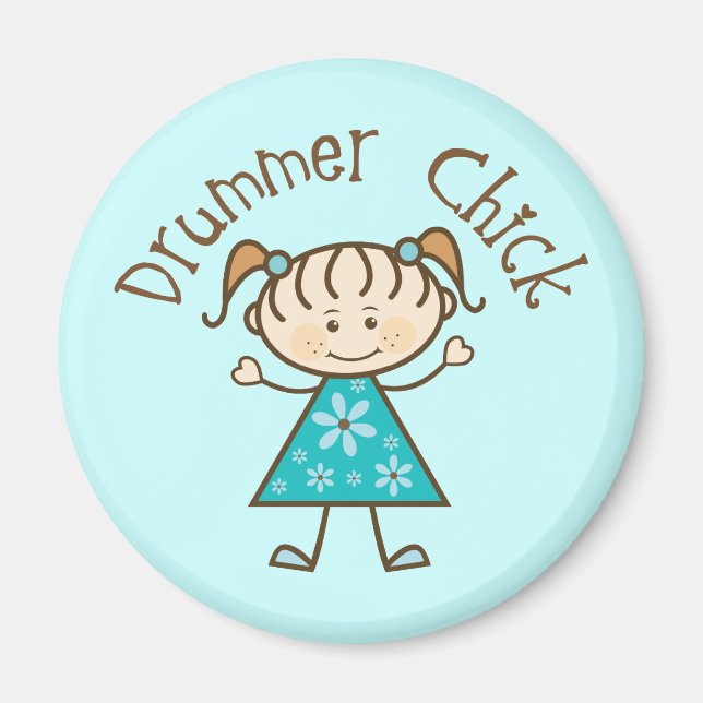 Imã Pintinho de Drummer para Garota Escopa (Frente)