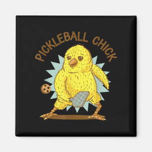 Imã Pintinho De Pickleball Engraçado Cota Galinha Com