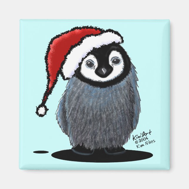 Imã Pintinho de Pinguim Natal (Frente)