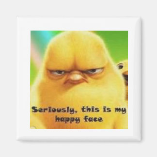 Imã Pintinho de rosto feliz