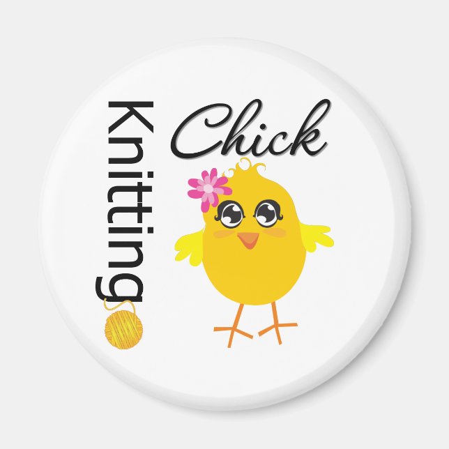 Imã Pintinho de tricô (Frente)