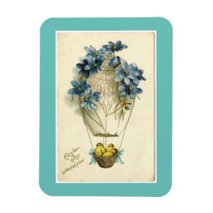 Ímã Pintinhos De Páscoa Vintage No Balão