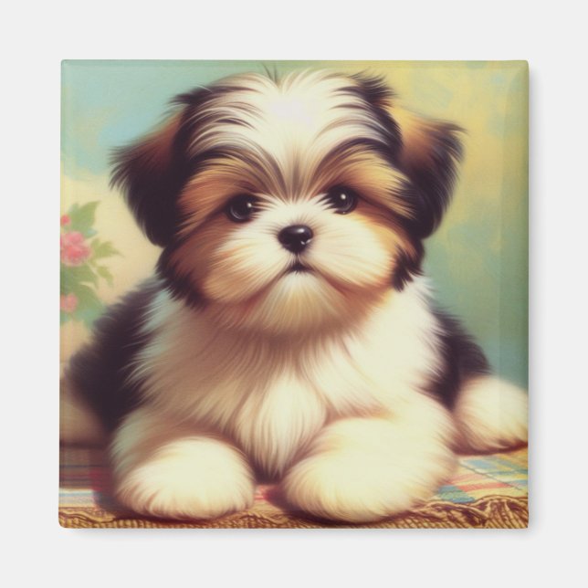 Imã Pintor Cute Shih-Tzu (Frente)