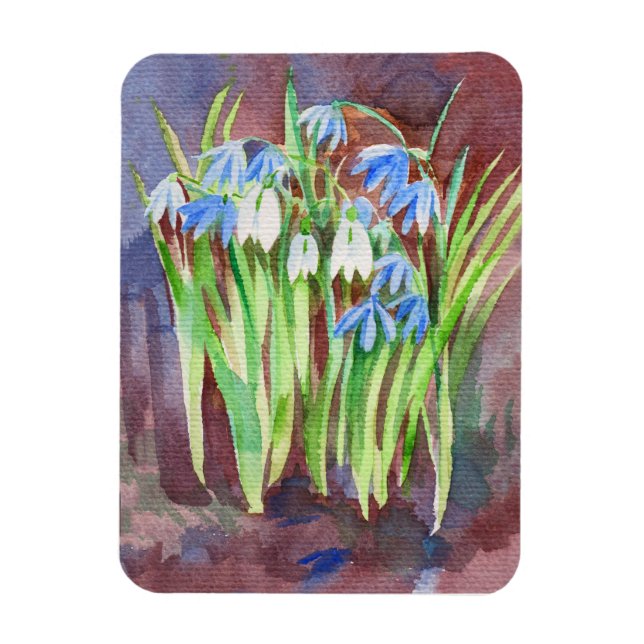 Ímã Pintor de primavera azul-de-lula siberiana (Vertical)