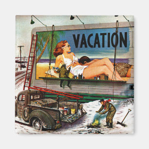 Imã Pintores do quadro de avisos no inverno por Stevan