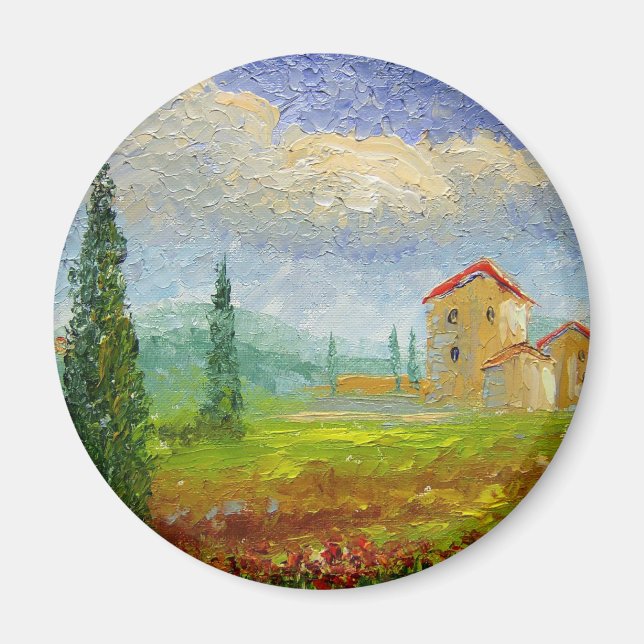 Imã Pintura a óleo da Toscana (Frente)