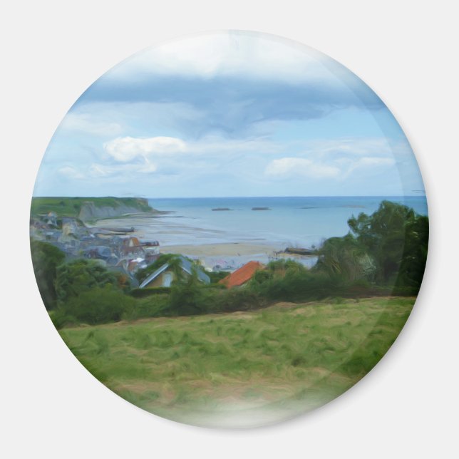Imã Pintura a óleo de Arromanches-les-Bains (Frente)