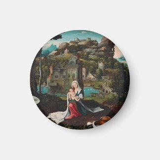 Imã Pintura a óleo de madeira