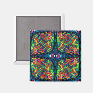 Imã Pintura a óleo visionária surreal distorcida aluci