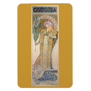 Ímã Pintura Alphonse Mucha