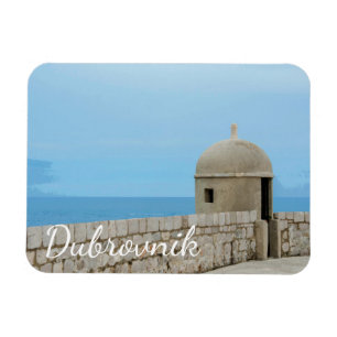 Ímã Pintura aquosa da parede da cidade de Dubrovnik