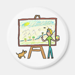 Imã Pintura Artista