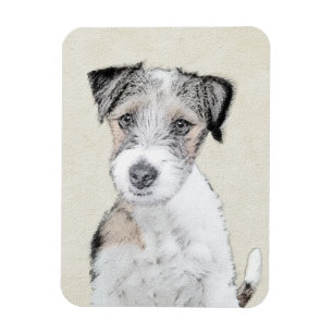 Ímã Pintura áspera de Russell Terrier - arte original