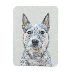 Ímã Pintura Australiana de Cães de Gado - Arte Origin