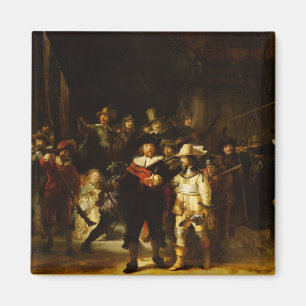 Imã Pintura barroco do relógio de noite de Rembrandt