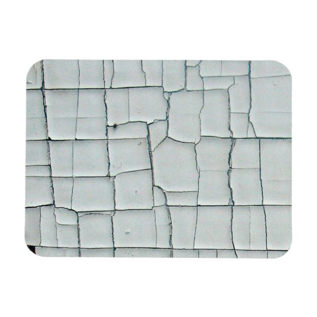 Ímã Pintura branca rachada e estilizada (Horizontal)