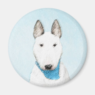 Imã Pintura Bull Terrier - Arte Cachorro Original Boni