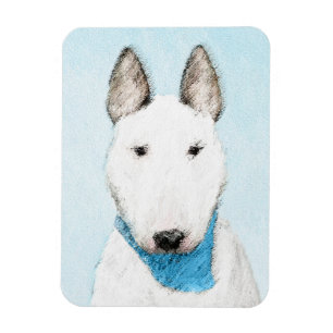 Ímã Pintura Bull Terrier - Arte Cachorro Original Boni