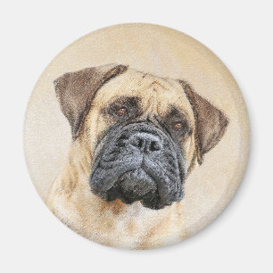 Imã Pintura Bullmastiff - Arte Cachorra Original